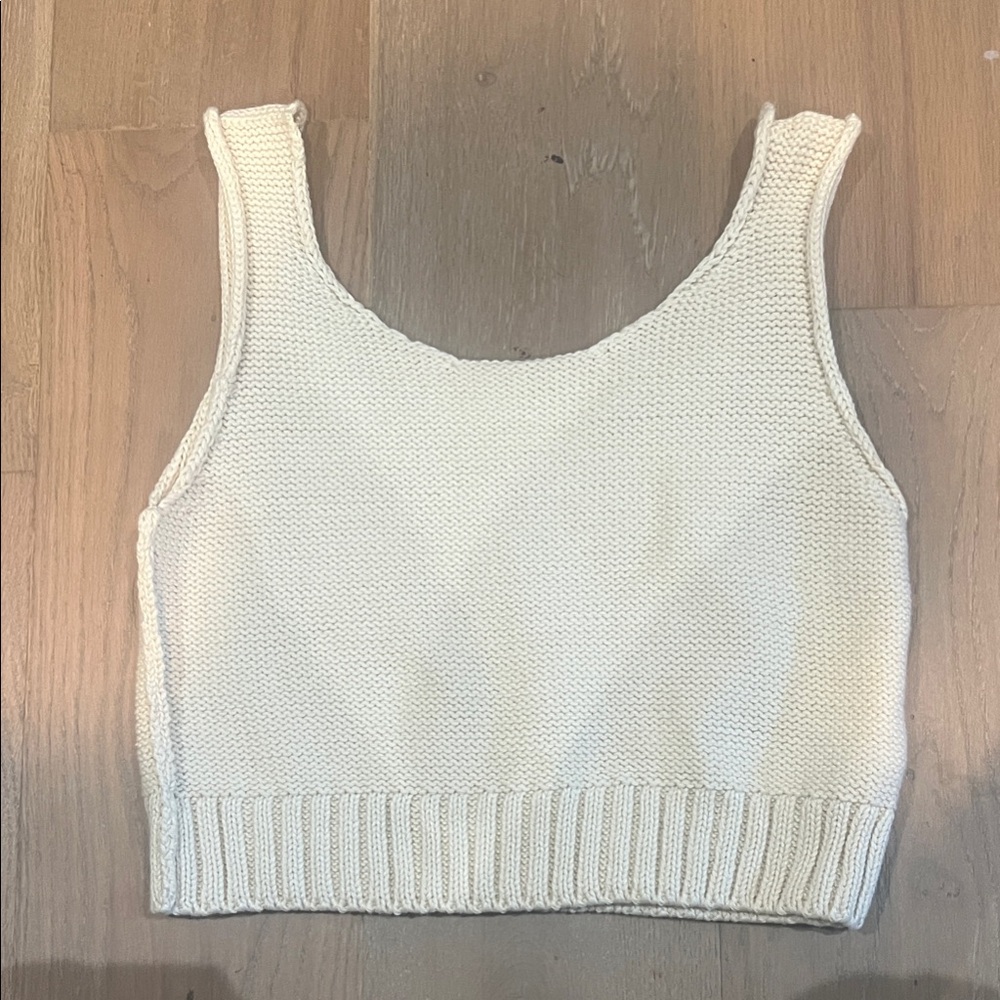 NSF “Luna tank” Women's Cream Knit Tank Top NWT small - Picture 2 of 5